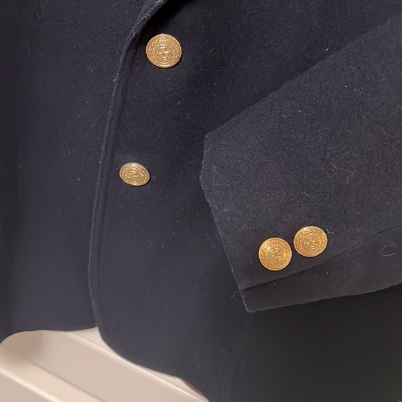 Vintage Versace Jeans Couture Navy Men Coat Blazer size 40 - Picture 4 of 9